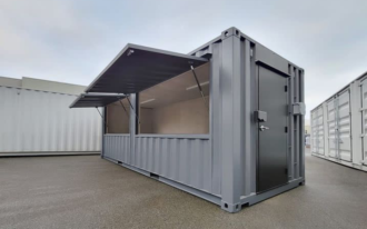 Conteneur Tuck Shop 6 mètres – Snack Boutique mobile d’occasion