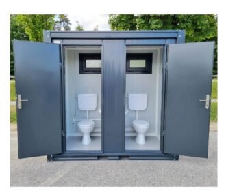 Container sanitaire double en RAL 7016 - Neuf